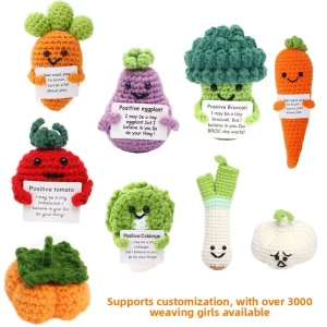 Crochet Vegetable Dolls Knitted Handmade Mini Amigurumi Desk Decor