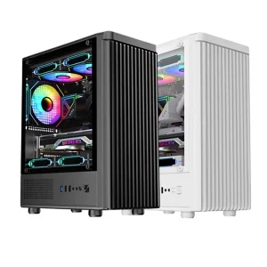 Cross border Extraordinary Master Vertical PC Case Desktop Tempered Glass Side Panel Gaming Water Cooled M ATX Chassis USB