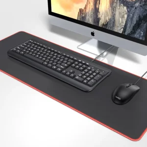 Cross border Large Rectangular Rubber Mouse Pad 300x800mm Thickened Lock Edge Gaming Esports Office Computer Desktop All Black