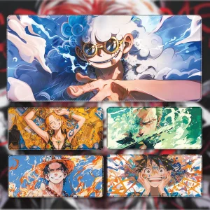 Cross border New Release One Piece Rubber Rectangle Mouse Pad Extra Large Luffy Zoro IP Style Non Slip Gaming Office Desk Mat