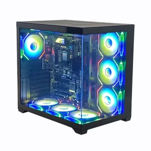 Cube Full Tower Gaming PC Case with Power Supply
