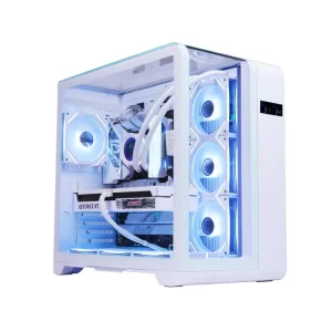 Curved Full Tower Gaming PC Case White ATX Computer Case