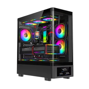 Curved Glass Gaming PC Case with 0.6mm Thickness and Glass Side Panel
