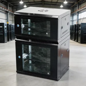 Custom 9U Data Center Server Rack 19 inch Steel Glass Door IP20 Protection 6U 9U Capacity in Stock