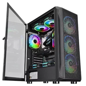 Custom ATX Full Tower Gaming PC Case with Tempered Glass