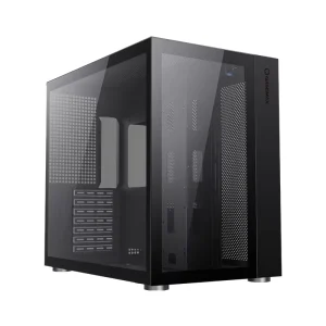 Custom ATX Gaming PC Case with Double Glass Panels, White Aluminum