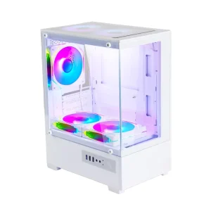 Custom ATX Mid-Tower Gaming PC Case with Power Supply