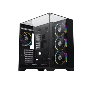 Custom ATX PC Case with Three Tempered Glass Panels
