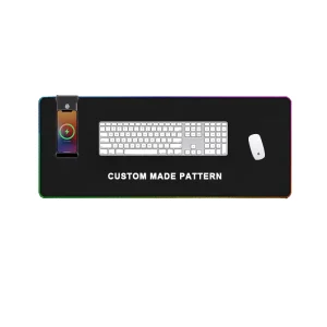 Custom Creative RGB Gaming Mouse Pad with 10W Wireless Charging 4mm Thick Rubber Backing Stylish Printing for Laptop Use