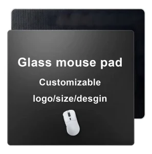 Custom DIY Tempered Glass Gaming Mouse Pad 3mm Thick with Smooth Surface and Custom Artwork