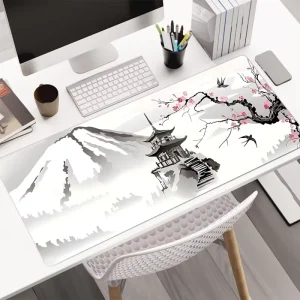 Custom Design Large Size Non Slip Rubber Base Plum Flower Mouse Pad Waterproof Mouse Mat Extended Gaming Mousepad for Office