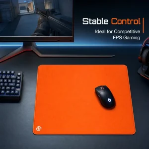 Custom LINGYU Micro Control Pad Gaming Mouse Pad 490x420mm Orange Vertical Weave Textured Esports PU PORON Base Mousepad Gaming