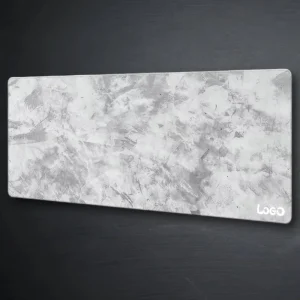 Custom Large Cement Gray Waterproof Gaming Mouse Pads Rubber Polyester Fabric Big Desk Mat Computer Mouspad Bulk
