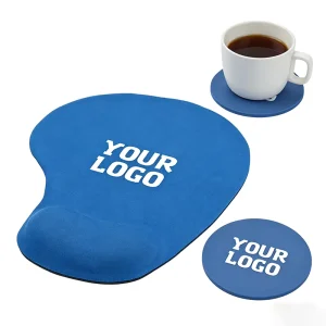 Custom Logo Anti Slip Rubber Mouse Pad with Wrist Support for PC Laptop Office Business Promo Gift Desk Mat Mousepad