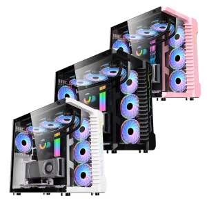 Custom Logo COOLMOON Good Selling ATX case Price Case Computer Low MOQ Computer Cabinet OEM ODM PC Gaming Case