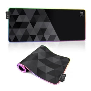 Custom Logo Gaming Mouse Pad LED Modes Ultra-Smooth Surface Large RGB USB Mouse Pad