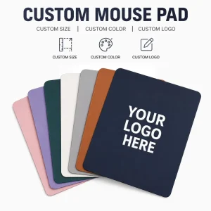 Custom Logo Gaming Mouse Pad Non Slip Natural Rubber Desk Mat with Stitched Edges Personalized Large Mousepad for Office & Home