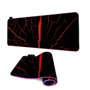 Custom Logo Red Line Large Gaming RGB Mouse Pad Extended Keyboard Non Slip Rubber Base Scratch Proof in Stock