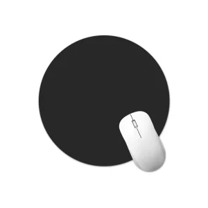 Custom Logo Size Anti Slip Scratch Proof Rubber Waterproof Black Small Round Mousepad with Stitched Edge for Gaming Office Gifts
