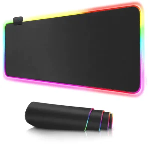 Custom Logo XXL Microfiber Cloth RGB LED Gaming Mouse Pad
