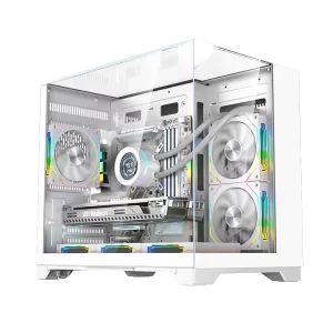 Custom MATX Gaming PC Case Tempered Glass Mid-Tower Three-Sided ITX Case