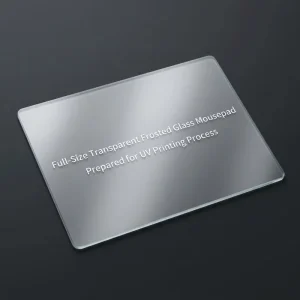 Custom Micro etched Tempered Glass Gaming Mouse Pad Anti slip Bulk OEM