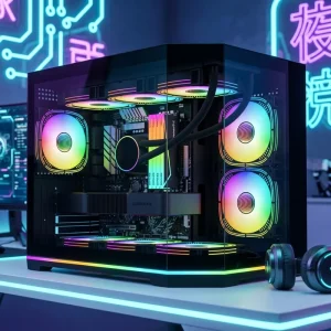 Custom Mid Tower ATX PC Gaming Computer Case Aluminum Alloy Steel Construction Tempered Glass Window High Quality