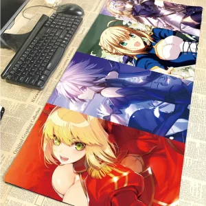 Custom OEM 3D Printed Gaming Mouse Pad Non Slip Rubber Base XXL Size Stitched Edges Scratch Proof Water Resistant Anime Style