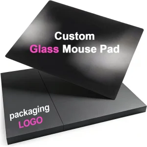 Custom OEM Micro etched Tempered Glass Mouse Pad AF Coating Ultra Smooth Surface for Gaming Mouse Sensor Precision