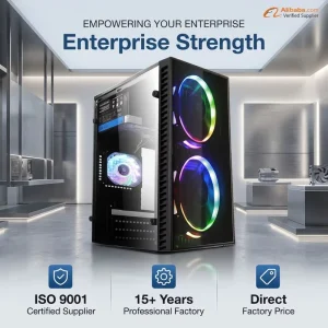 Custom Parts Black Mid Tower Office PC Chassis