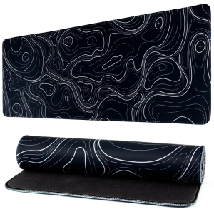 Custom Playmat XXL Rubber Gaming Mouse Pad High Quality Topographic Design Water Resistant Radiation Protection CMYK Sublimation
