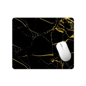Custom Portable Small Black Gold Luxury Marble Personalized Waterproof Square Gaming Mouse Pad