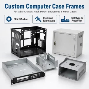Custom Precision Computer Case Frame Sheet Metal Fabrication OEM Aluminum Steel Chassis Laser Cutting Bending Enclosure Parts