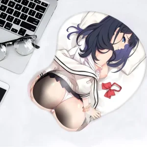 Custom Print Sexy Girls Big Boobs Mouse Pads Cute Cartoon Photo 3d Nude Anime Silicone Gel Ass Mousepads With PU Non Slip Base