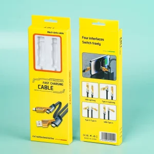 Custom Printing Logo Phone Usb Cable Charger Packaging Box for Consumer Electronics Packaging Mobile Accessories Packaging Box