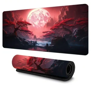 Custom Red Landscape Big Game Mouse Pad Non Slip Rubber Sole Mouse Pad Sewn Edge Keyboard Desk Mat Super Cool Office Mouse Pad