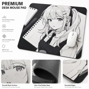 Custom Resin Hybrid Mouse Pad XL Speed Smooth Anime Gaming Desk Mat Ultra Fine Rubber Base for Computer Mousepad Gaming
