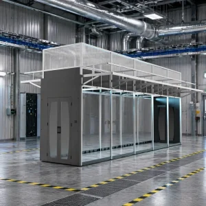 Custom Size Hot Cold Aisle Containment System Compatible With Different Depth Server Rack Cabinet