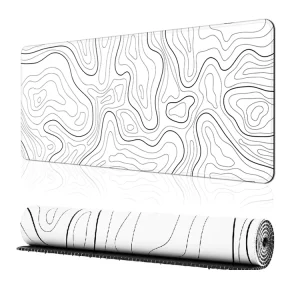 Custom Size Rectangular Office DesK Mat Non Slip Large Mouse Pad Waterproof Topographic Gaming Mousepad