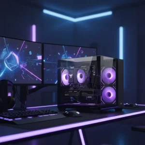 Custom Transparent Chassis Desktop Gaming Computer I3 12100F CPU 8GB DDR4 RAM 256GB SATA SSD 500W Gaming PC for Student