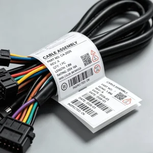 Custom Waterproof Eco Friendly BOPP Cable Labels Self Adhesive Wire Tags for Electric Appliance and Power Line Identification
