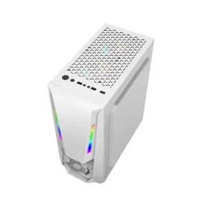 Custom White Micro ATX RGB Gaming PC Case