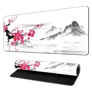 Custom XXL Size Japanese Sakura Gaming Mouse Pad Eco friendly Waterproof for Office Desktop Home Gaming Setup Stock