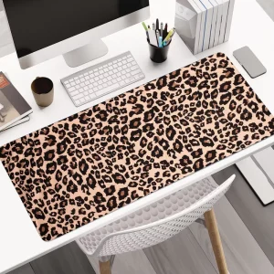 Customizable Animal Print Gaming Mouse Pad XXL Extended Stitched Edges Non-Slip Rubber Base Water-Resistant 1.5mm
