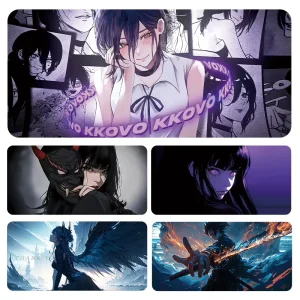 Customizable Gaming Mouse Pad with Various Anime Elements Made of Rubber Suitable for Home and Office Available in Stock