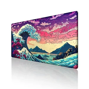 Customizable Rubber Gaming Mouse Pad Wave Office Extended Mouse Pad Waterproof Desk Mats for Daily Use