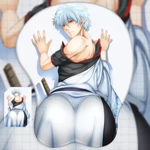 Customizable Silicone Mouse Pad with Wrist Rest Anti Slip Design for Gaming Butch Butt Handsome Man Style