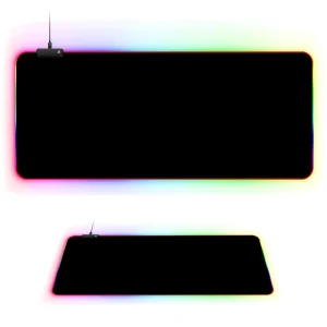 Customizable Size 350*250*4mm Black Gaming Mouse Pad Waterproof RGB LED Lighting Heated Style Stock Available