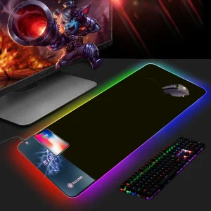 Customize LOGO Heated Larger Gaming 15W qi Wireless Charging Mouse Pad Stock