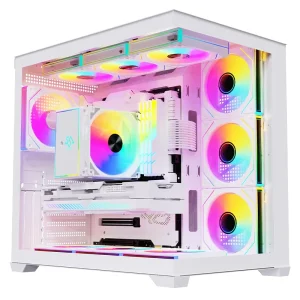 Customized Full Tower ATX PC Case with Tempered Glass and Cooling Fans